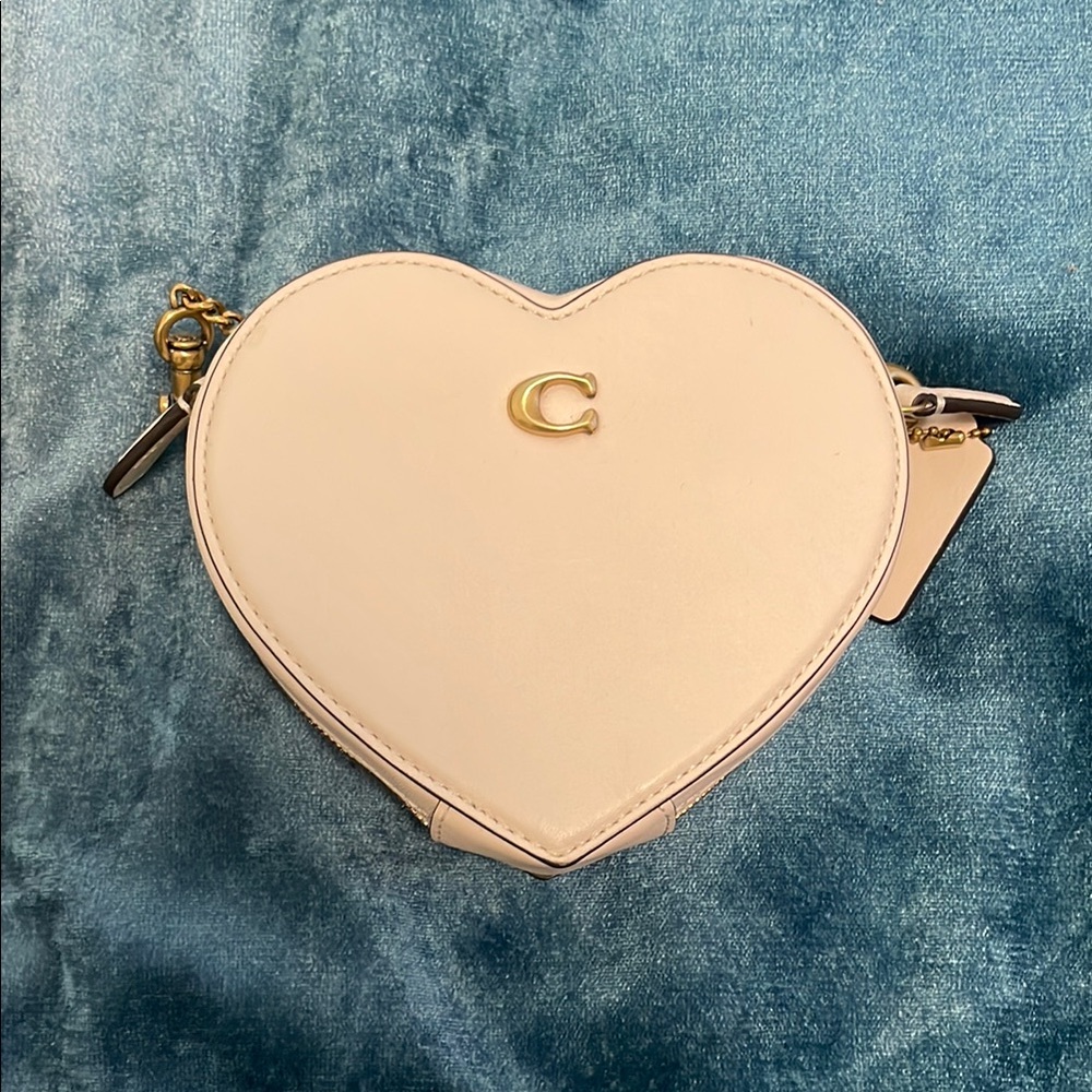Coach Heart-Shaped Cream Bag